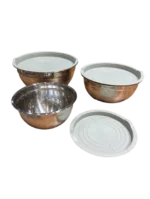 لگن آشپزخانه استیل ۳ تیکه درب دار - تصویر 2