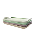 ظروف سرامیکی مستطیل بزرگ برای پذیرایی رنگ پاستیلی - تصویر 2