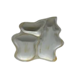 اردوخوری دفرمه سرامیکی سفید طلایی