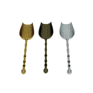 قاشق اجیل استیل دسته حصیری