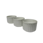 پیاله ۳ عددی سرامیکی رنگ سفید براق